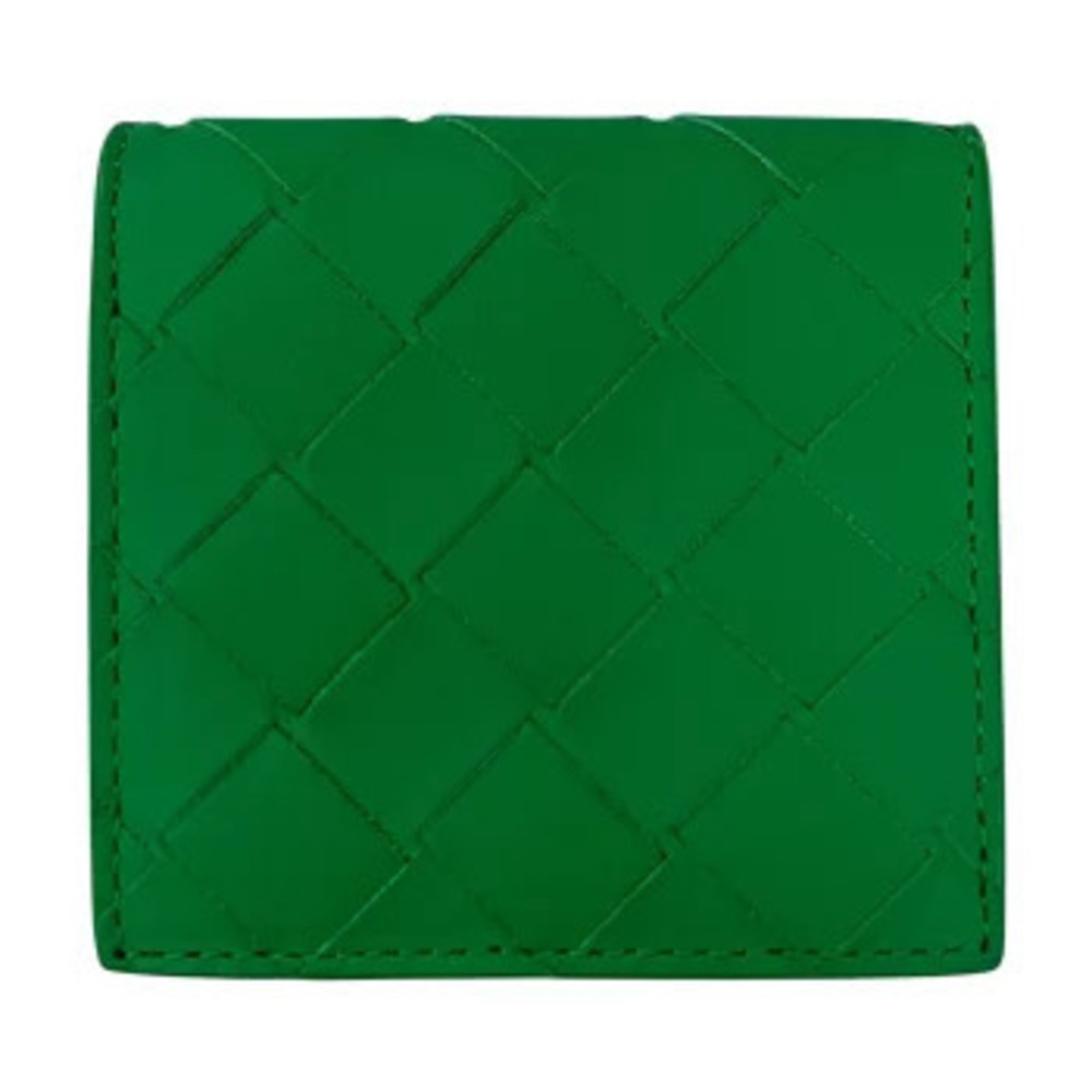 BOTTEGA VENETA Intrecciato Folding Coin Purse Calfskin Case